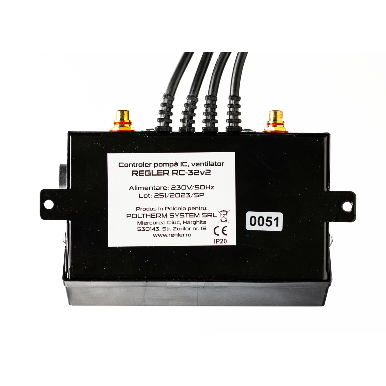 REGLER RC 32v2 PID - controler pompă IC și ventilator (opțional termostat de cameră și senzor gaze evacuare)