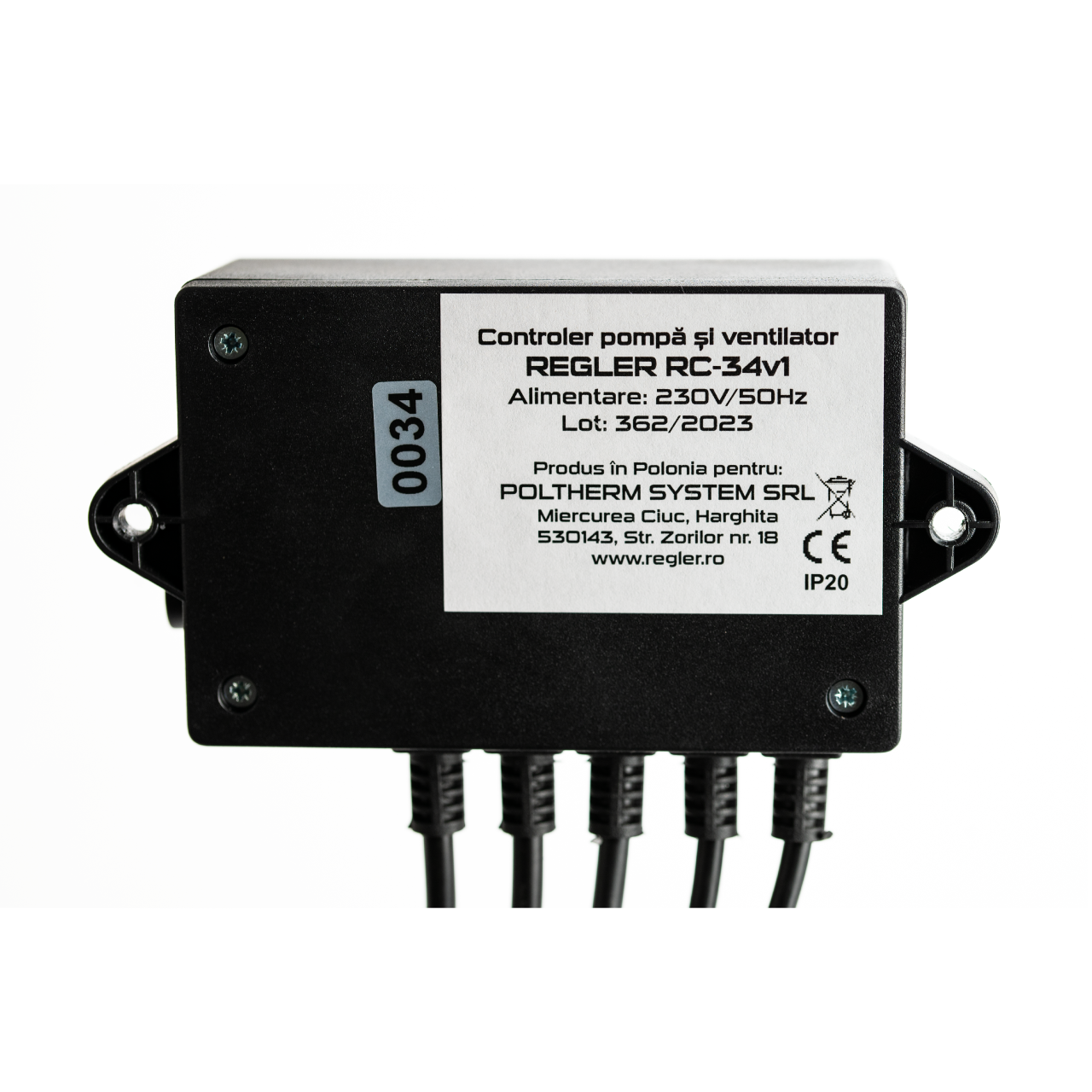 REGLER RC 34v1, comanda pompa IC si ventilator (opțional termostat)