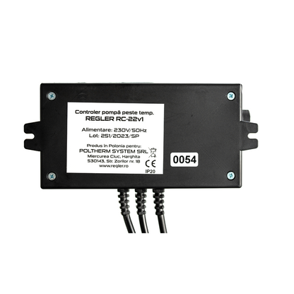 REGLER RC 22v1 - controler pompă cu afișaj LED (funcționare peste temp. setată)