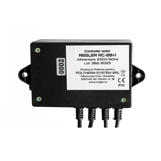 REGLER RC 28v1 controler panouri solare presurizate (cu 2 senzori, pentru pompa panou)