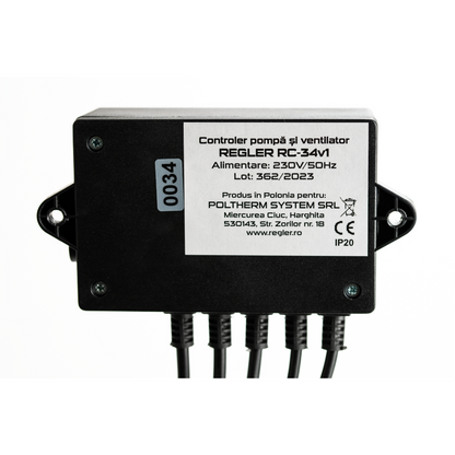 REGLER RC 34v1, comanda pompa IC si ventilator (opțional termostat)