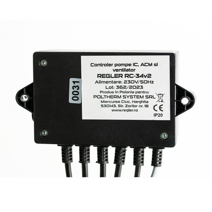 REGLER RC 34v2 - controler pompă IC și ACM + ventilator (opțional termostat)