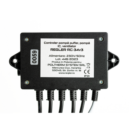 REGLER RC 34v3 puffer - controler pompă IC și puffer + ventilator (opțional termostat)