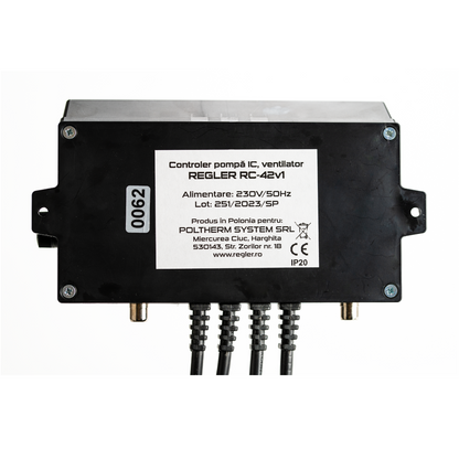REGLER RC 42v1 PID pentru centrale peste 35 kW, comanda pompa si ventilator (optional senzor gaze arse și termostat)