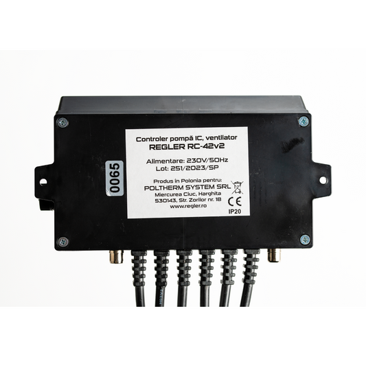 REGLER RC 42v2 PID, comanda pompa IC, ACM si ventilator, optional termostat de ambient si senzor gaze arse