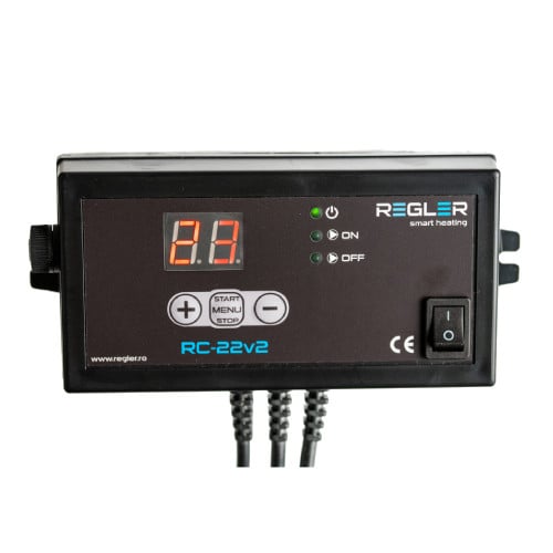 Regler RC-22v2 controler pompă de circulare, comandă pompa de încărcare boiler (ACM) sau pompa de anit-condens (By-Pass).