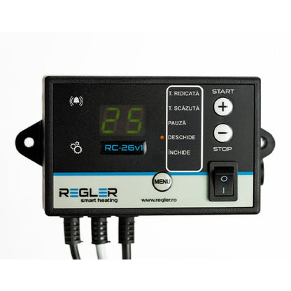 Regler RC-26v1 este un controler care comandă vana de amestec este dotat cu un senzor de temperatură.