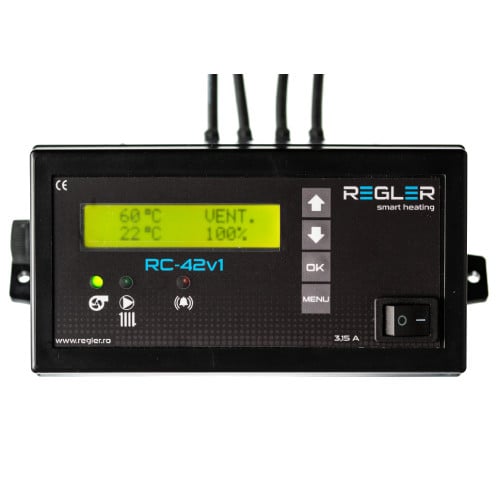 REGLER RC 42v1 PID pentru centrale peste 35 kW, comanda pompa si ventilator