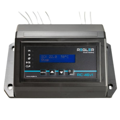 REGLER RC 46v1 - controler pompă IC și ventilator (opțional termostat de cameră, senzor gaze evacuare)