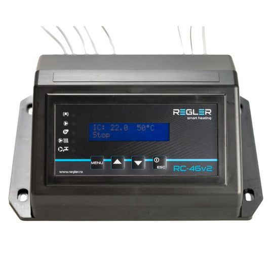 REGLER RC 46v2 - controler pompă IC, ACM și ventilator (opțional termostat de cameră, senzor gaze evacuare)